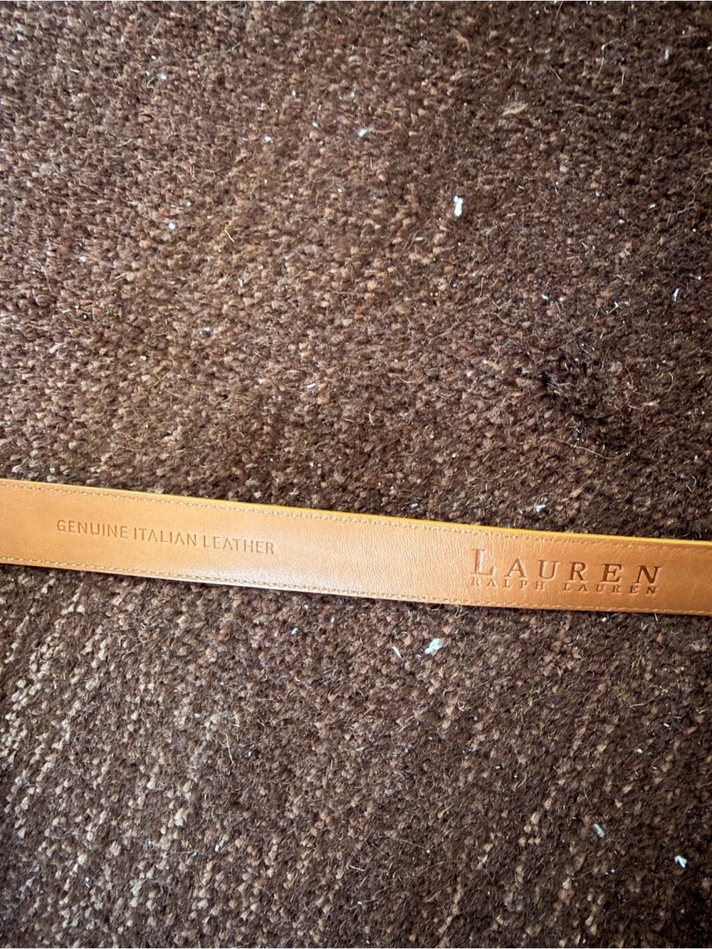 Ralph Lauren Tan Leather Belt with Silver Buckle - Picture 3 of 8